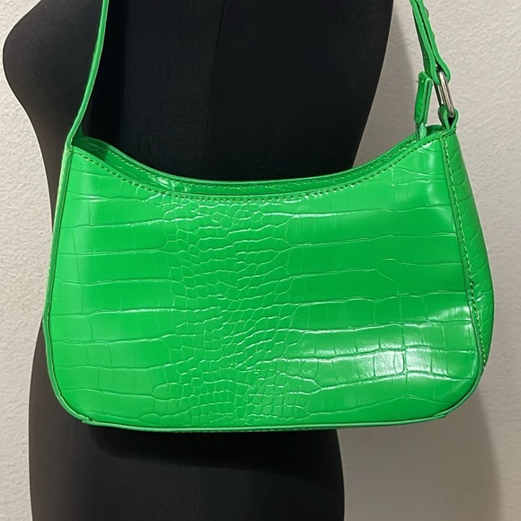 URBAN OUTFITTERS NEON GREEN EMOBBOSED SHOULDER BAG - Picture 3 of 8
